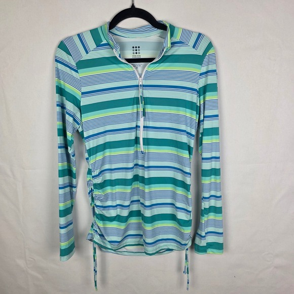 Title nine Tops - Title Nine By Carve Designs Striped Quarter Zip Pullover‎ Shirt Women's Medium